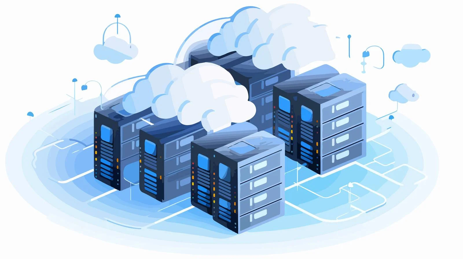 Data Center Servers Connecting to Big Data — free download from Dotvec