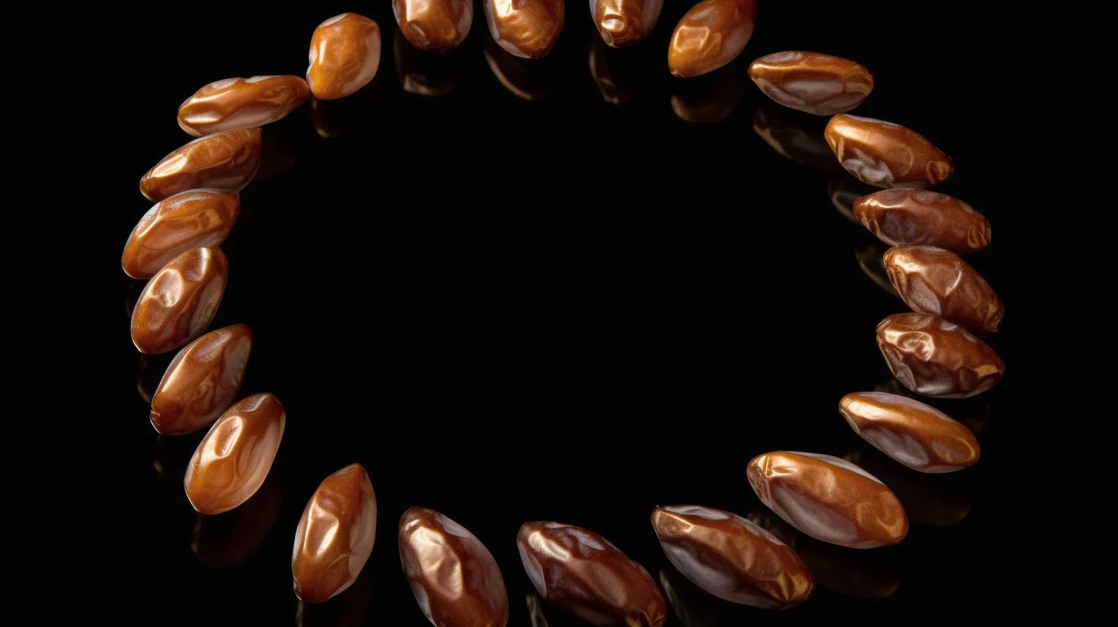 Islamic Crescent Formed by Dates Fruits — free download from Dotvec