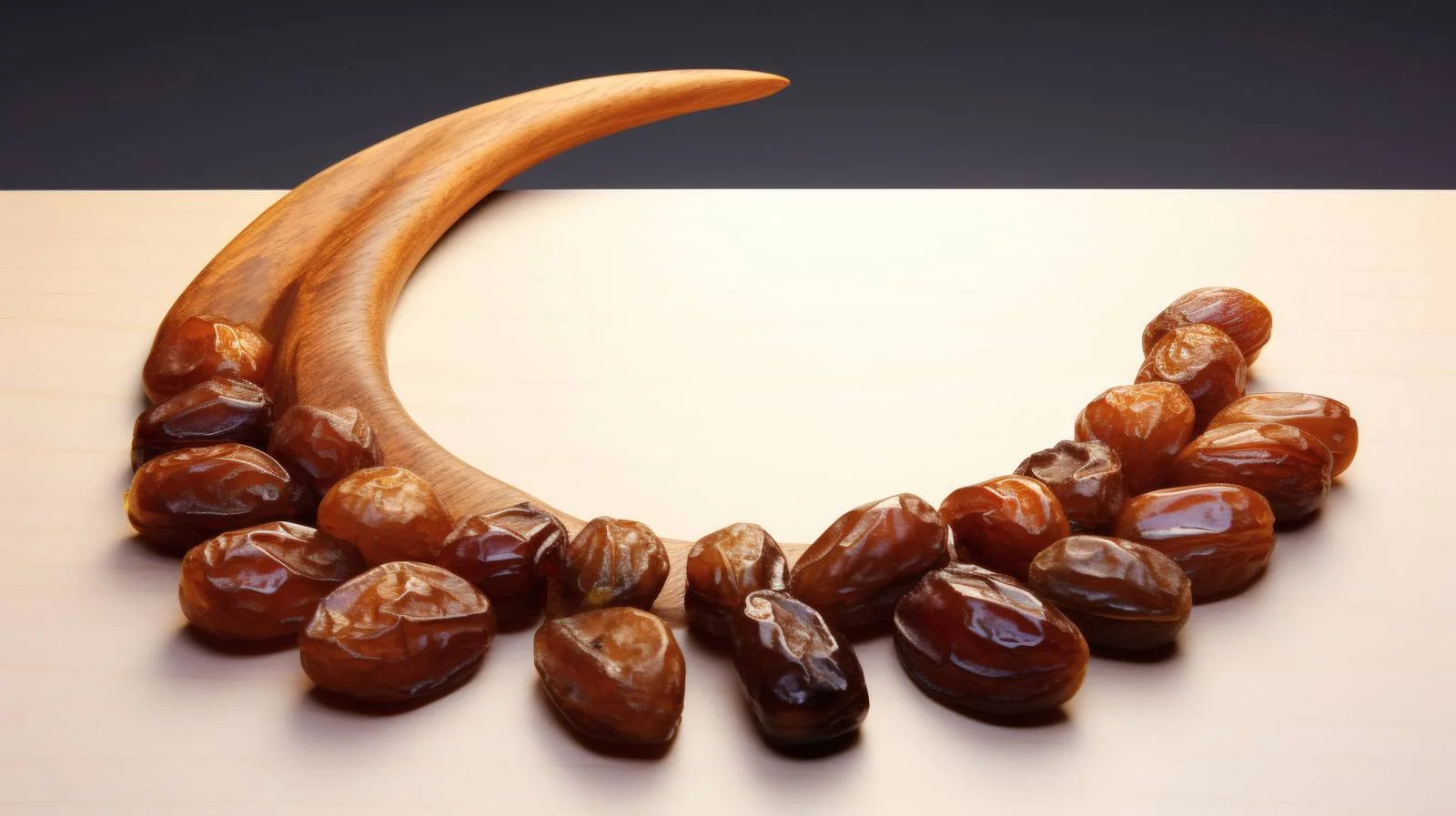 Islamic Crescent Made of Dates Fruits — free download from Dotvec