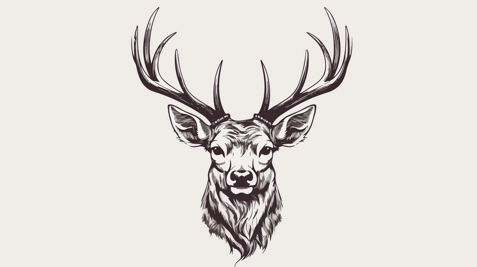 Deer Face Doodle Sketch Illustration — free download from Dotvec