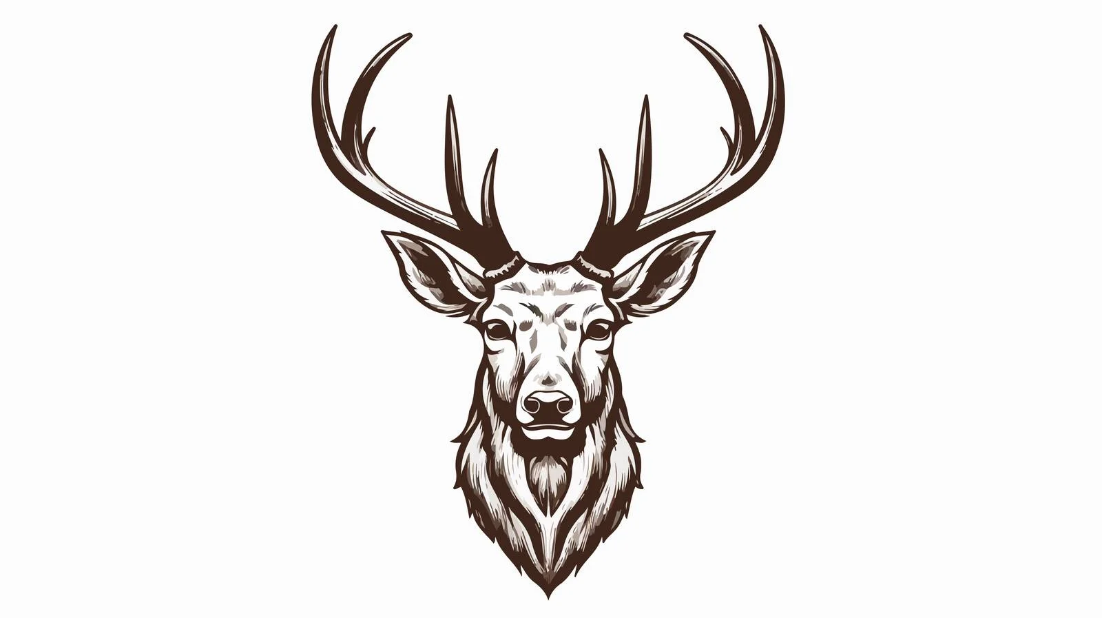 Hand-Drawn Deer Portrait Engraving Sketch — free download from Dotvec