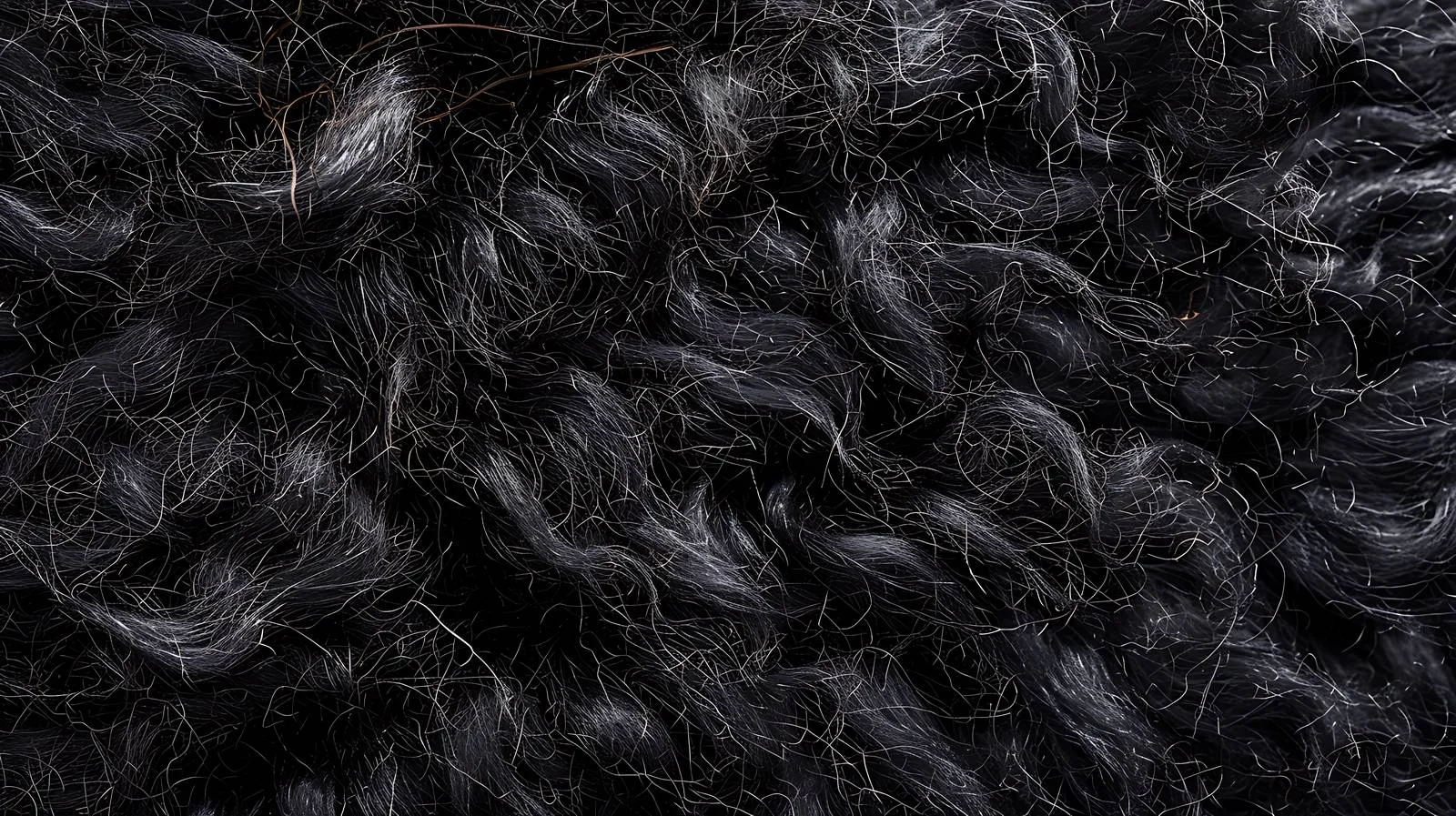 Luxurious Black Wool Texture for Felting — free download from Dotvec