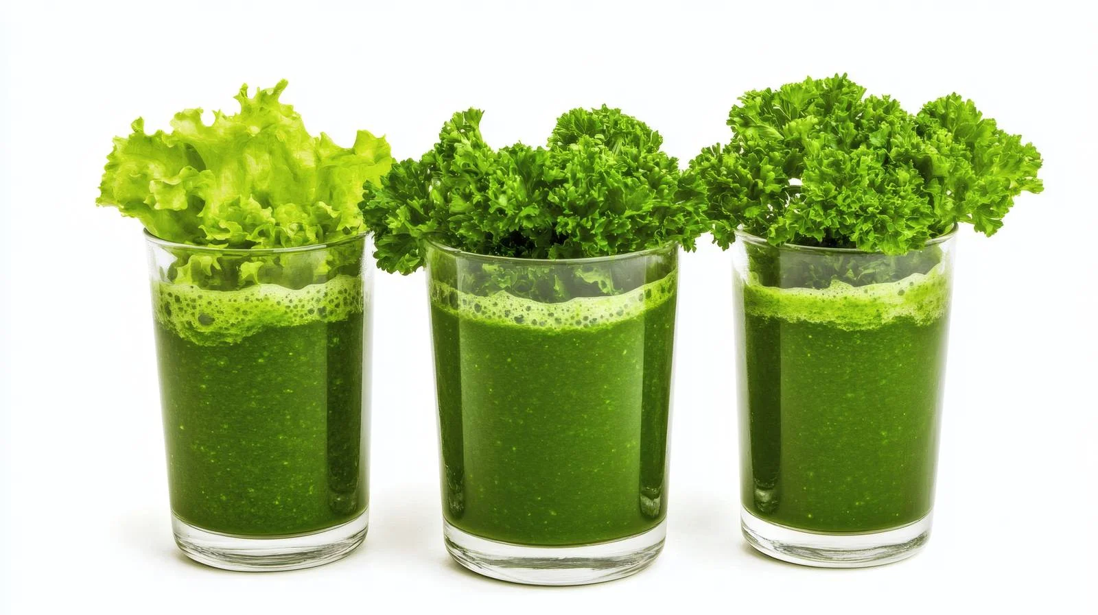 Fresh Detox Green Smoothie Glasses on White — free download from Dotvec