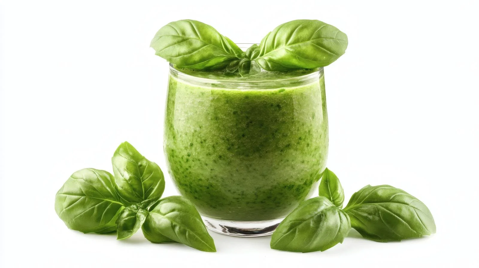 Refreshing Detox Green Smoothie with Basil — free download from Dotvec