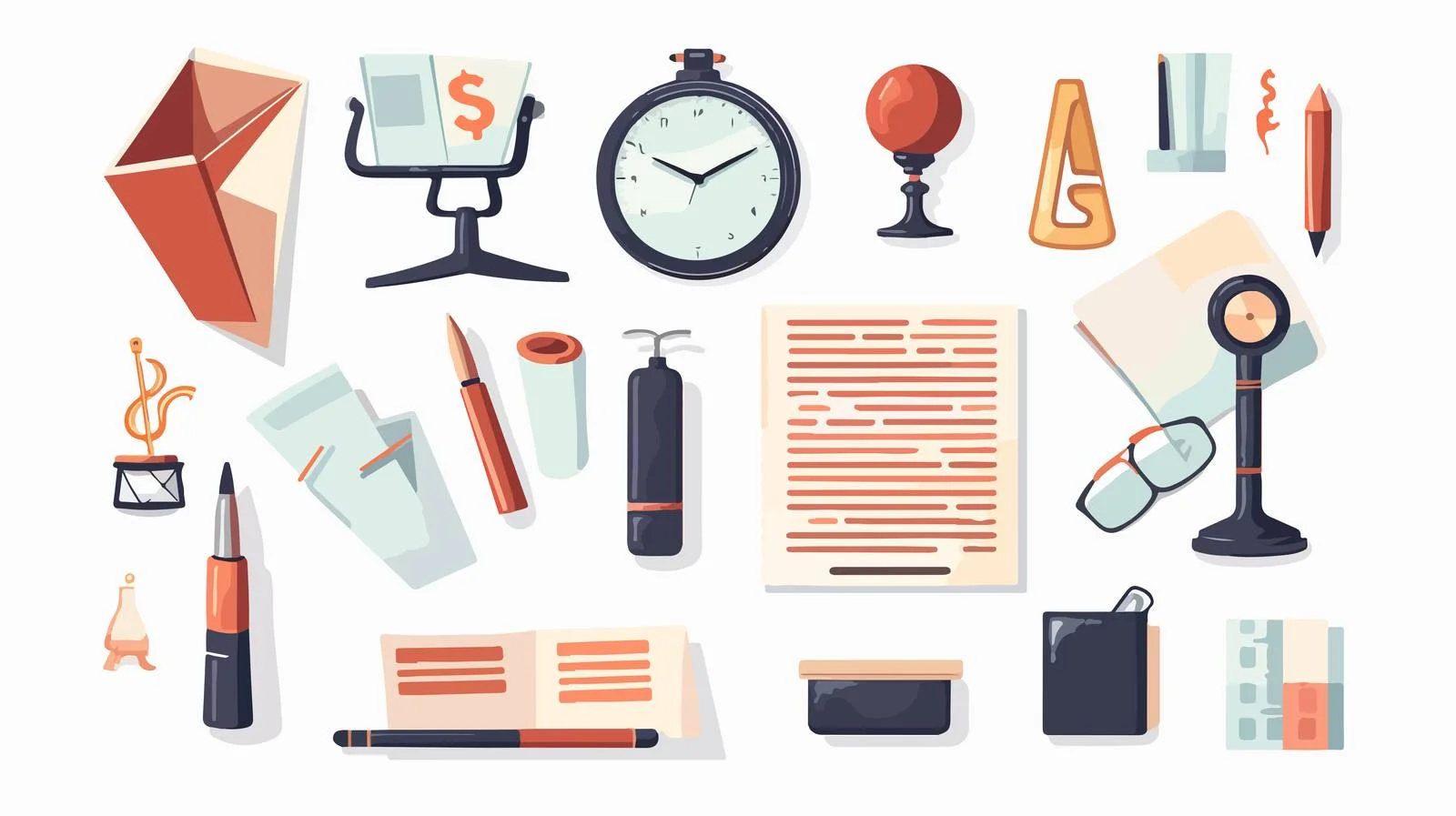 Assorted Business Supplies: Document and Smartphone — free download from Dotvec