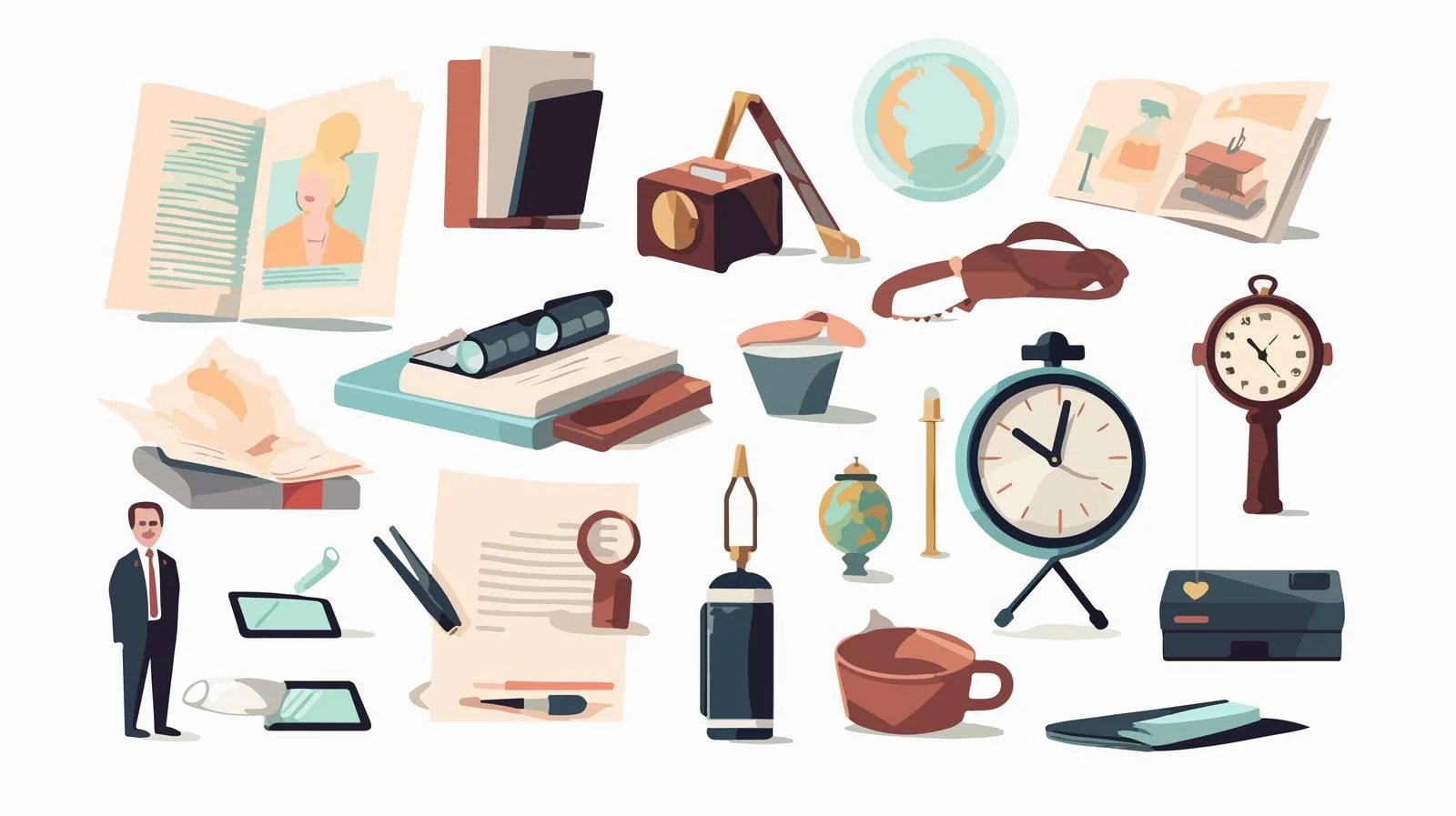 Assorted Business Tools: Papers and Phone — free download from Dotvec