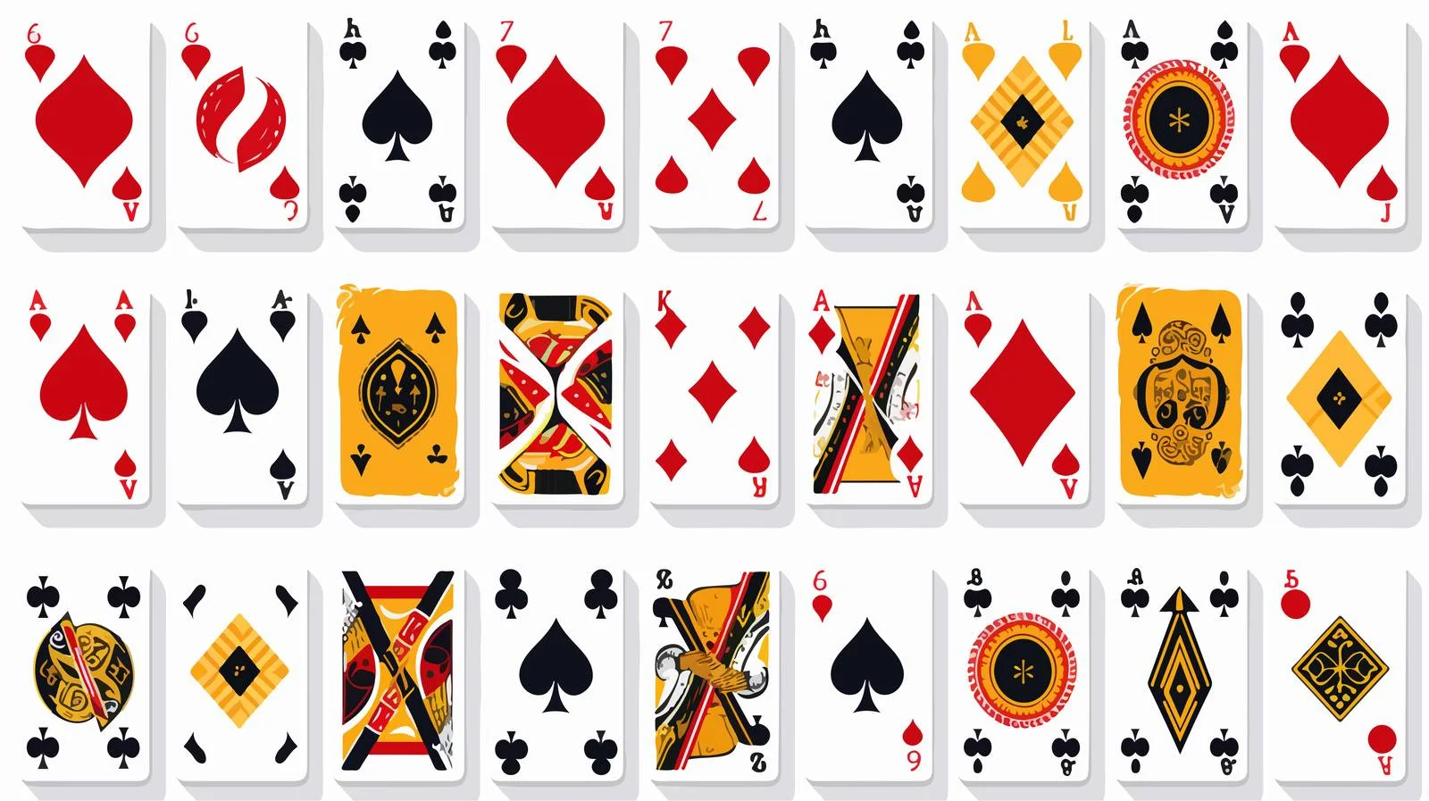 Various Suits Card Seamless Pattern Design — free download from Dotvec