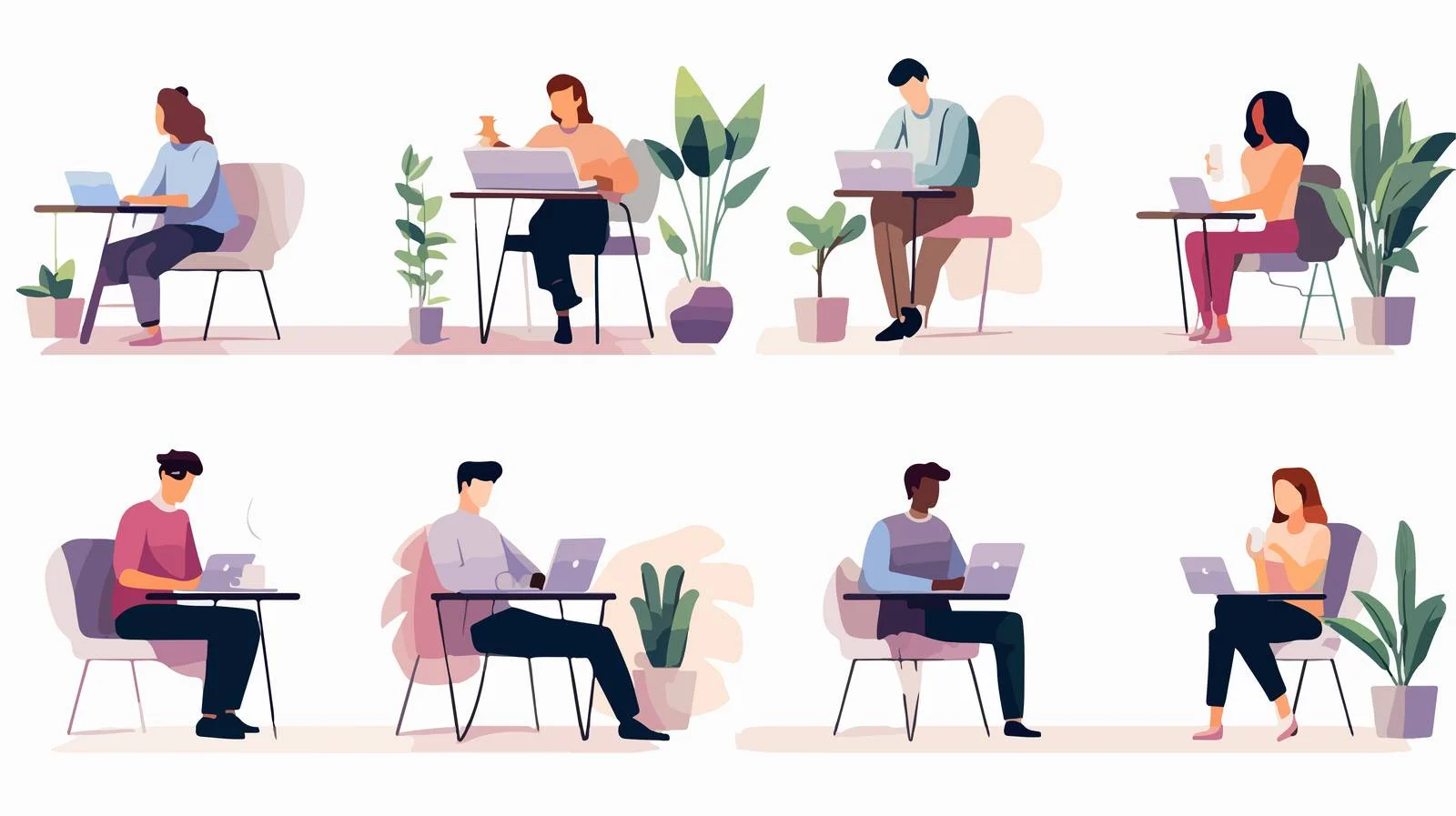 Collaborative Designers Working on Laptops — free download from Dotvec