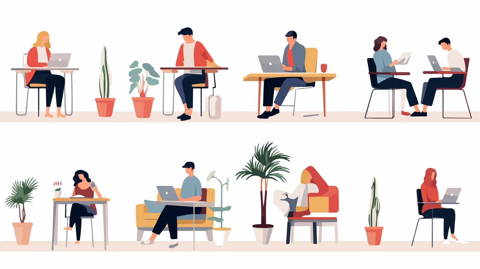 Collaborative Designers Working on Project — free download from Dotvec