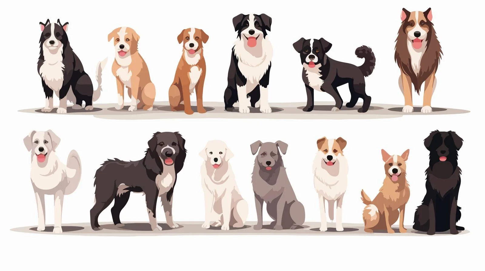 Various Dog Breeds at Show with Placard — free download from Dotvec