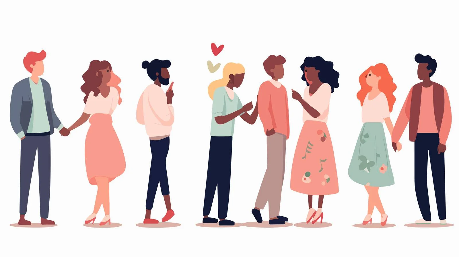 Diverse Love Couples Collection: Intimate Relationships — free download from Dotvec