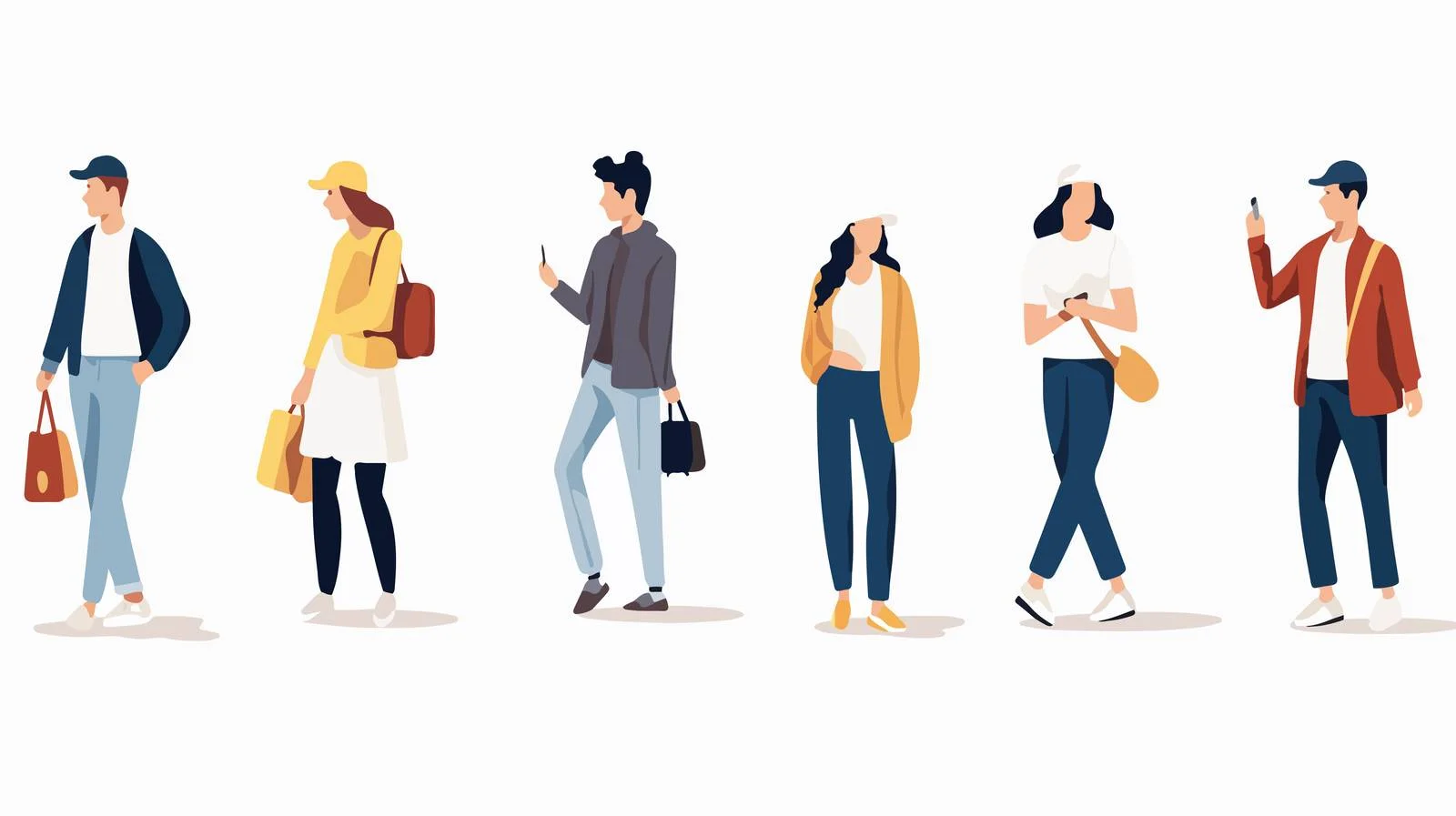 Diverse modern individuals in stylish attire — free download from Dotvec