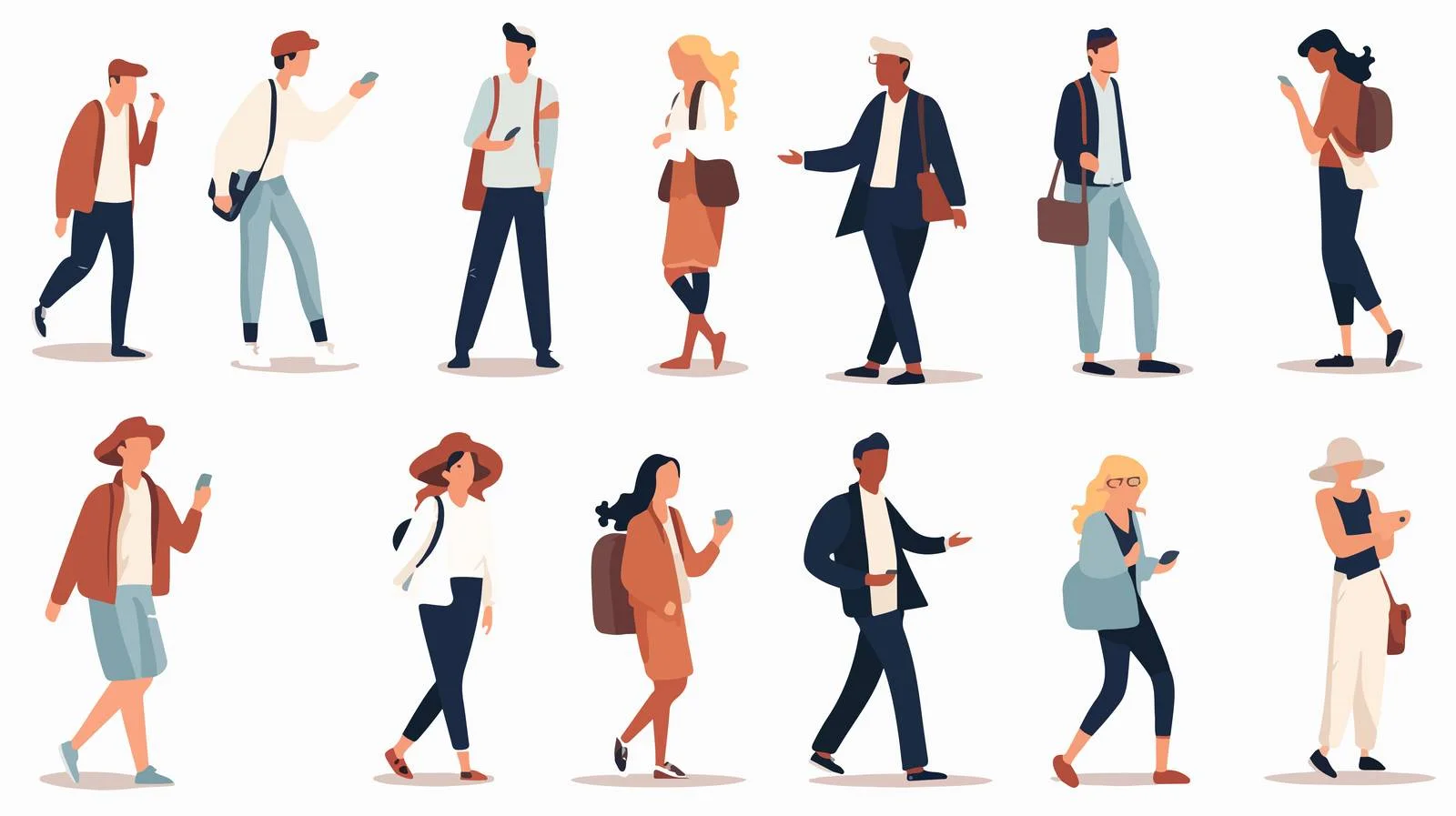 Diverse group of modern individuals smiling — free download from Dotvec