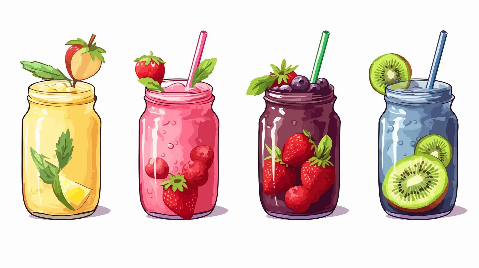 Assorted Summer Smoothie Collection — free download from Dotvec