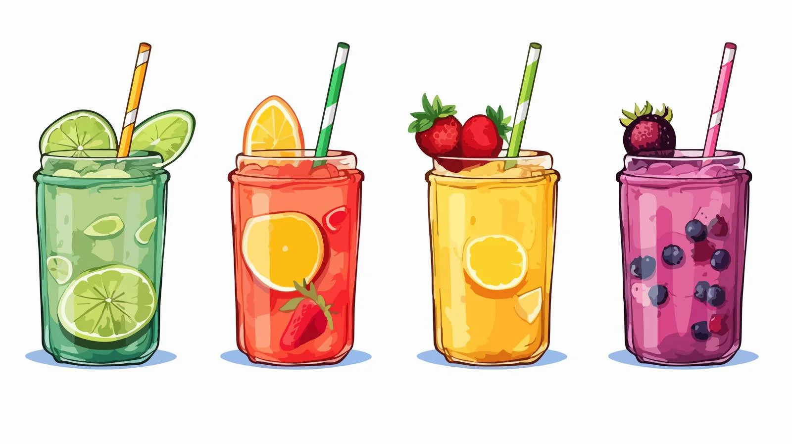 Assorted Summer Smoothie Collection — free download from Dotvec
