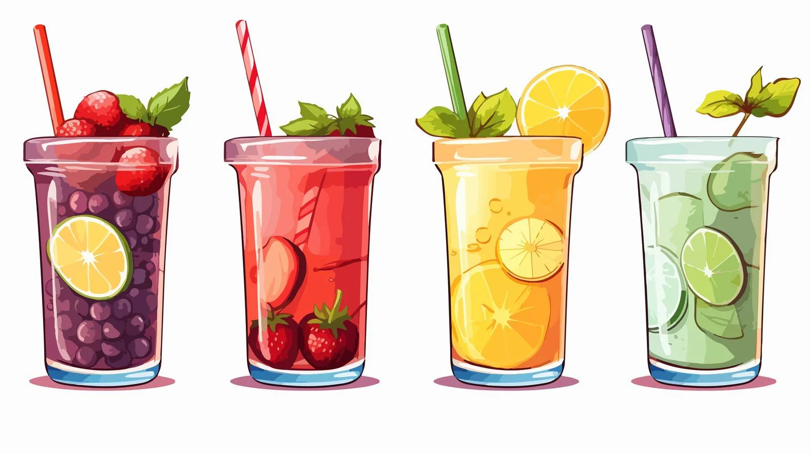 Assorted Summer Smoothie Collection — free download from Dotvec