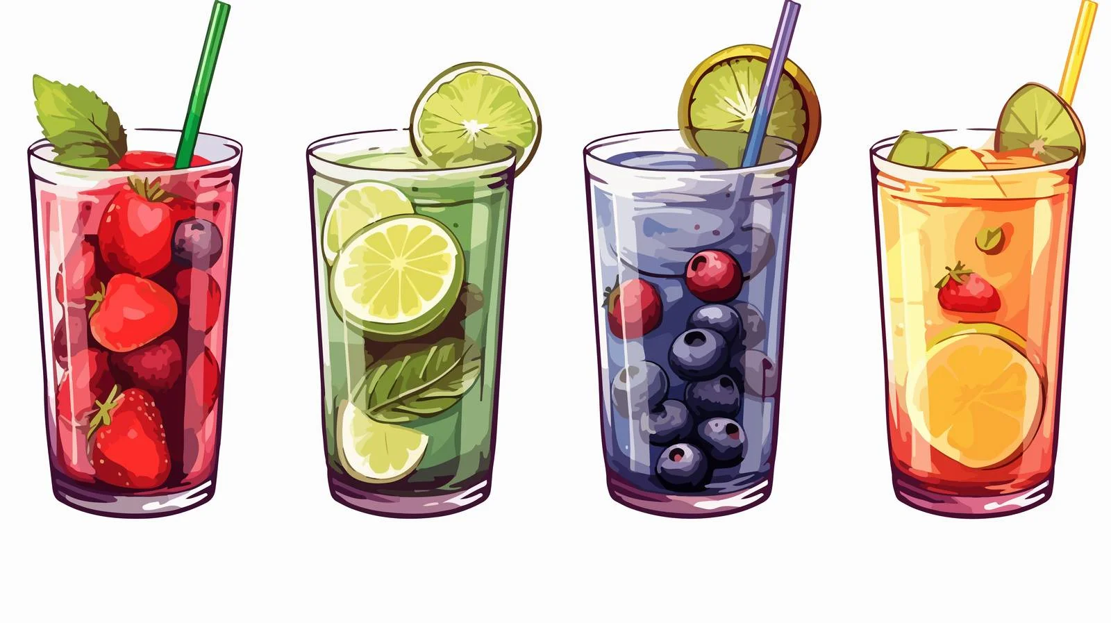 Assorted Smoothie Collection Ideal for Summer — free download from Dotvec