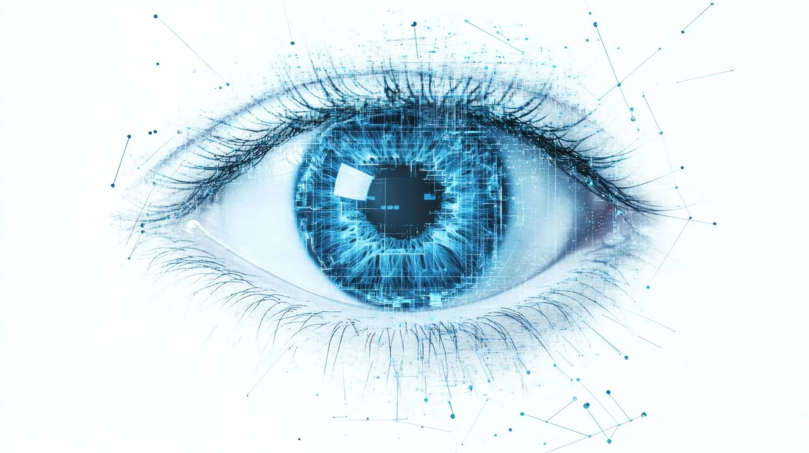 Modern Digital Eye on White Background — free download from Dotvec