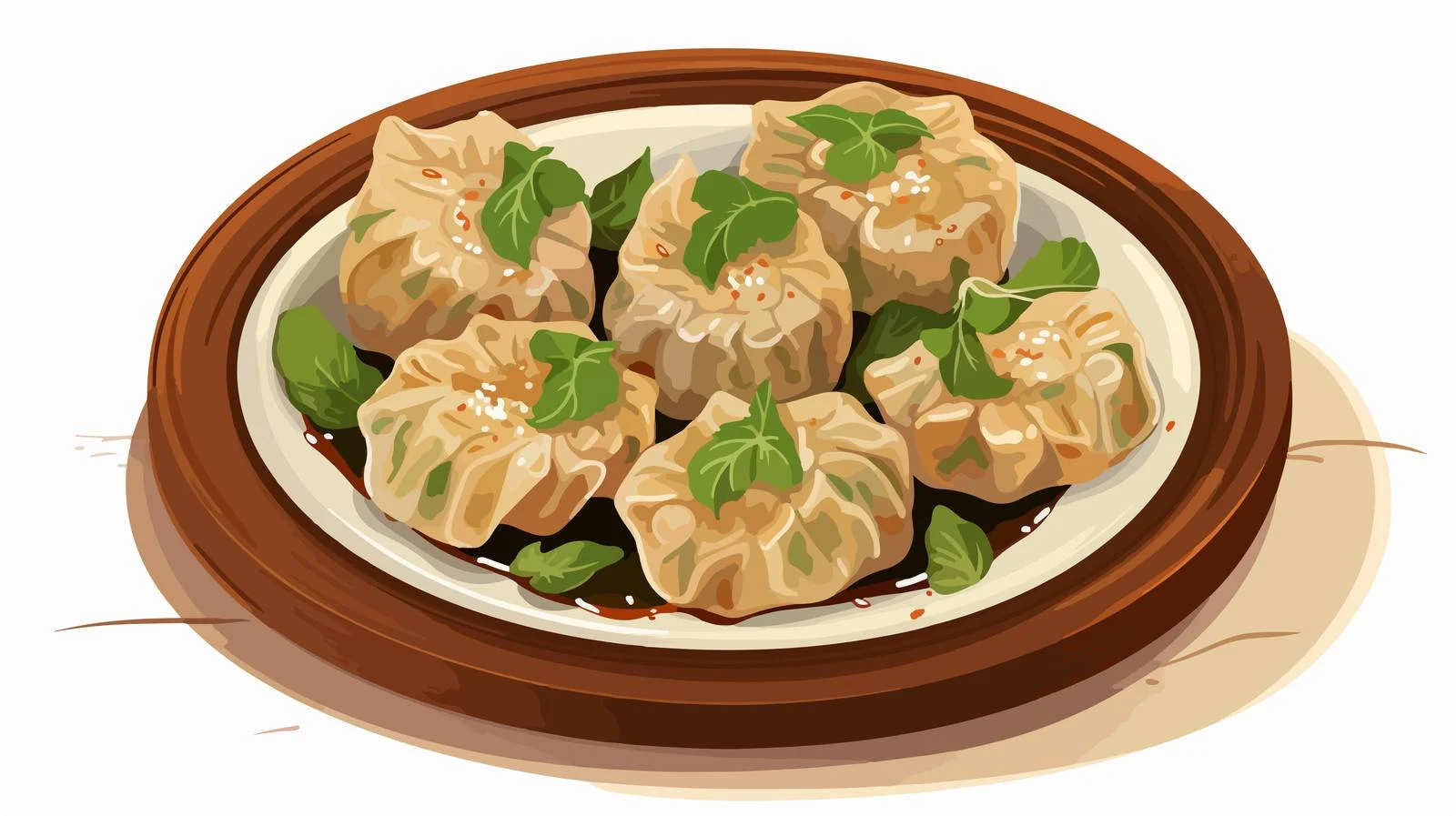 Exquisite Hand-Drawn Malaysian Dim Sum Art – free oriental design image from Dotvec