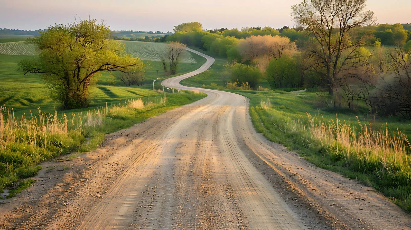 Rural Dirt Track through Iowa Farmland — free download from Dotvec