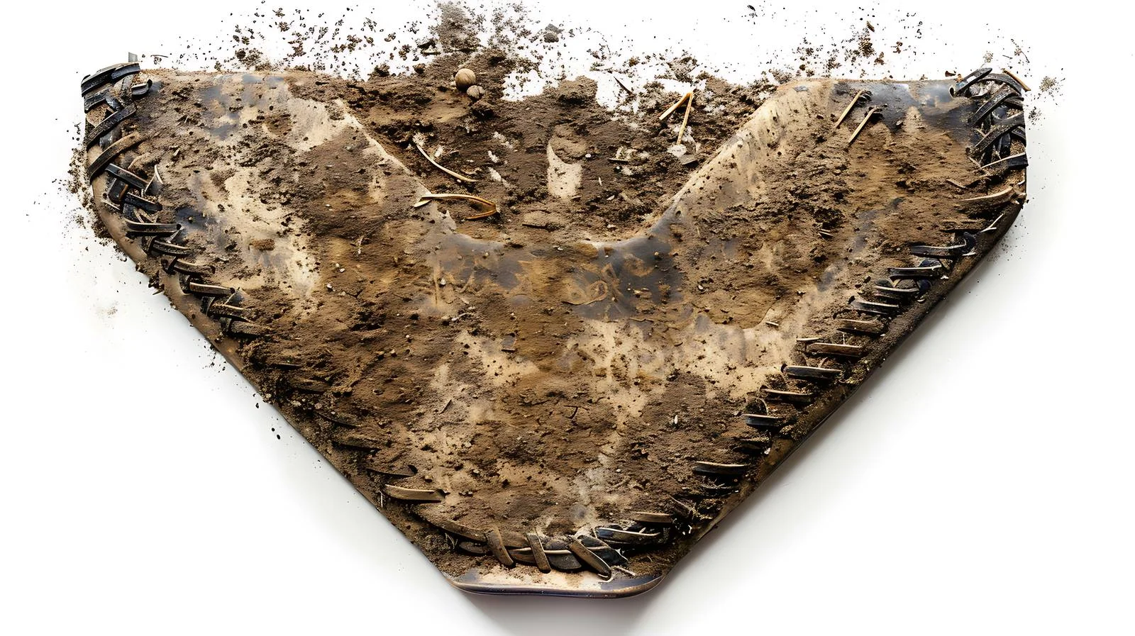 Muddy baseball infield home plate view — free download from Dotvec