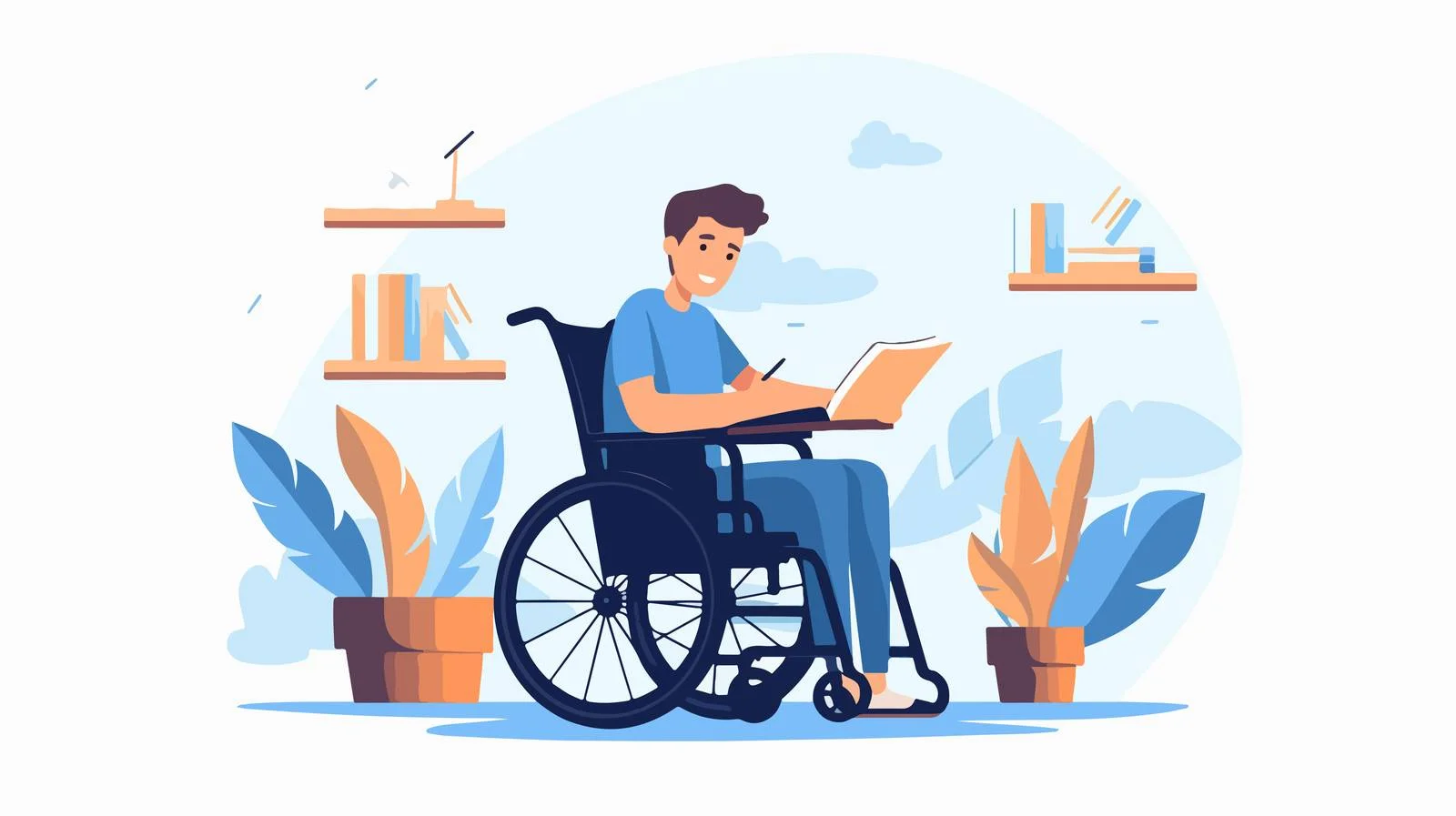 Inclusive Education: Child in Wheelchair Learning — free download from Dotvec