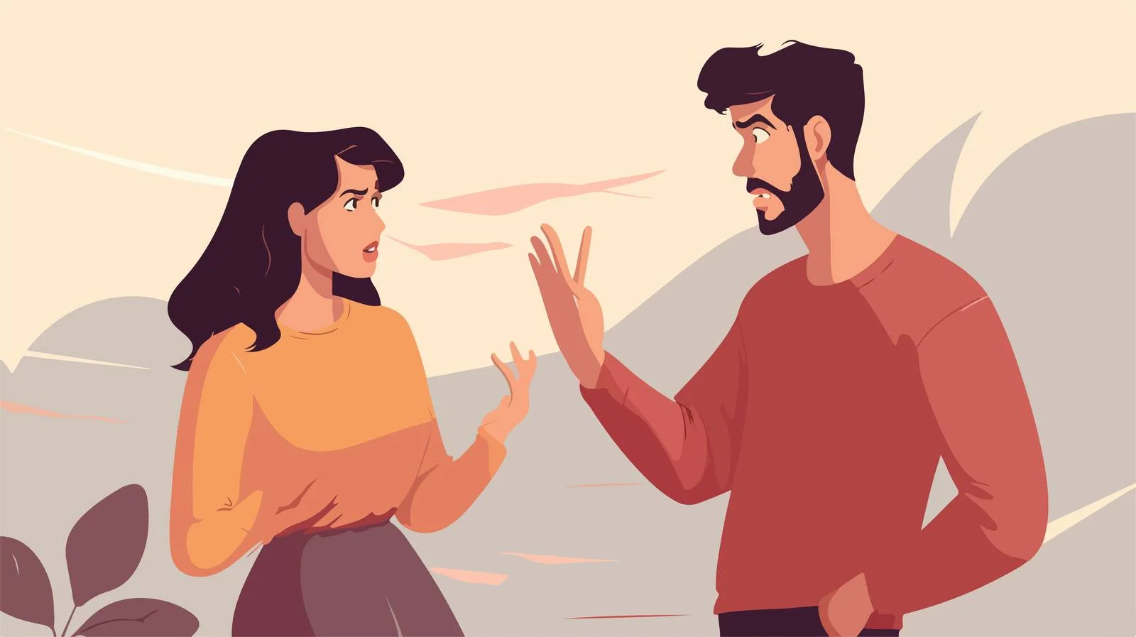 Communication issues between couple, misunderstanding arise — free download from Dotvec