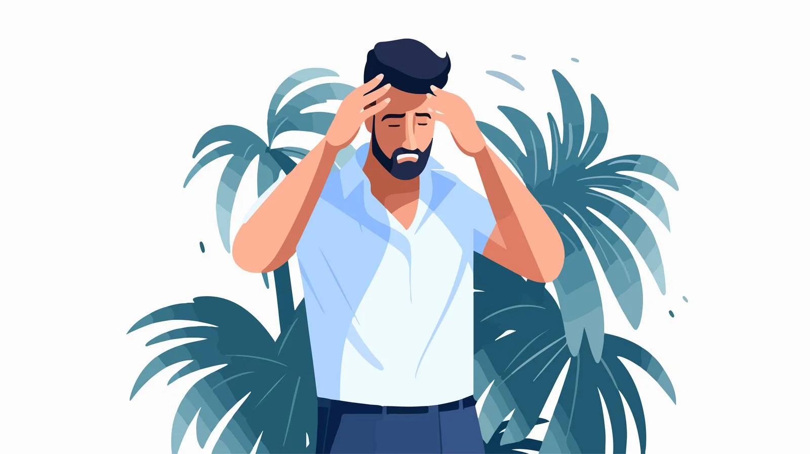 Man Showing Regret with Hand on Face — free download from Dotvec