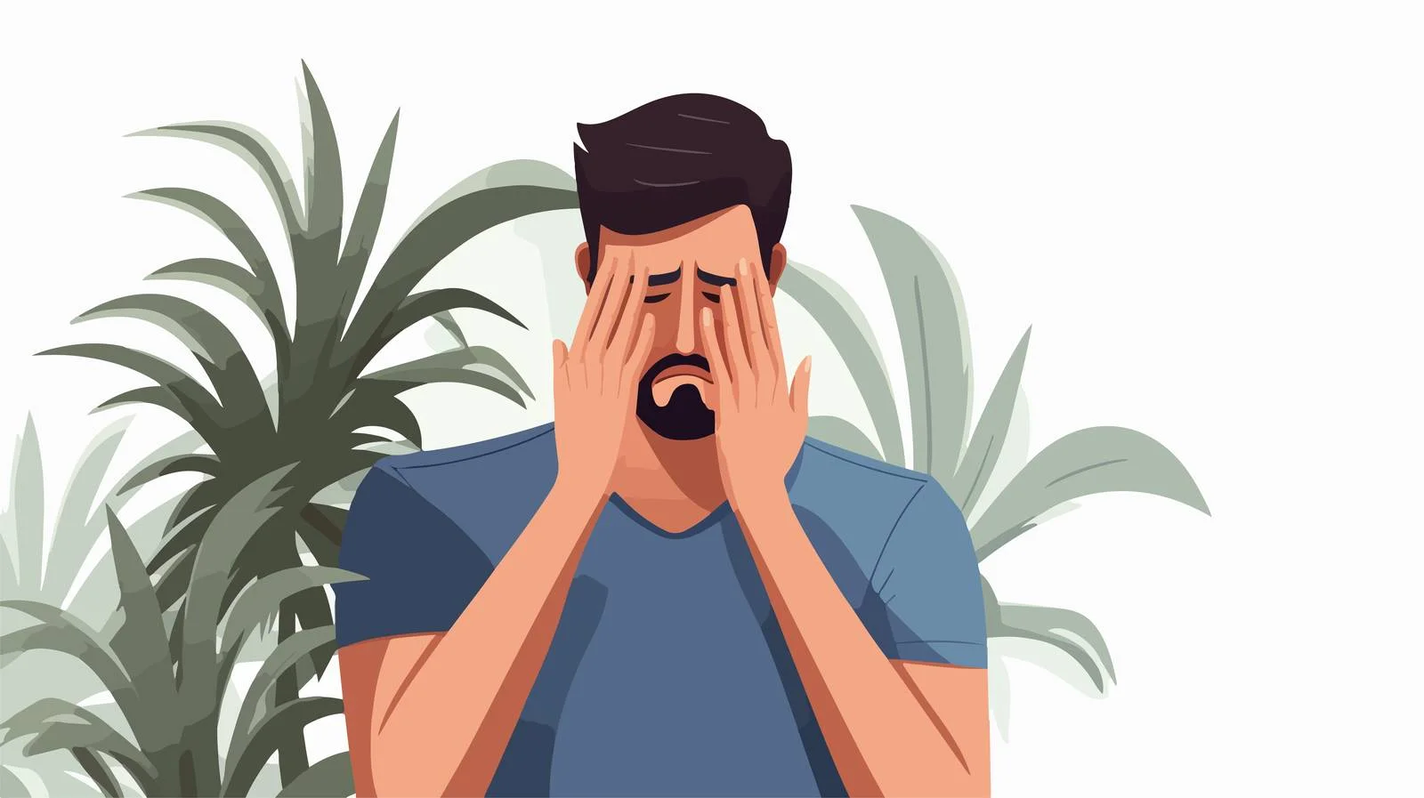 Man showing regret with hand on face — free download from Dotvec