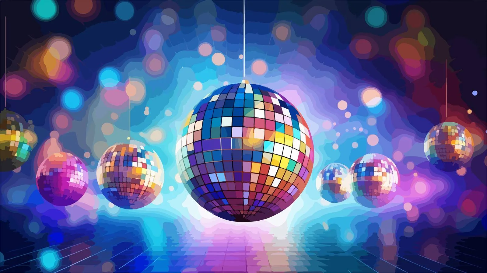 Nightclub Disco Ball Reflections Image — free download from Dotvec