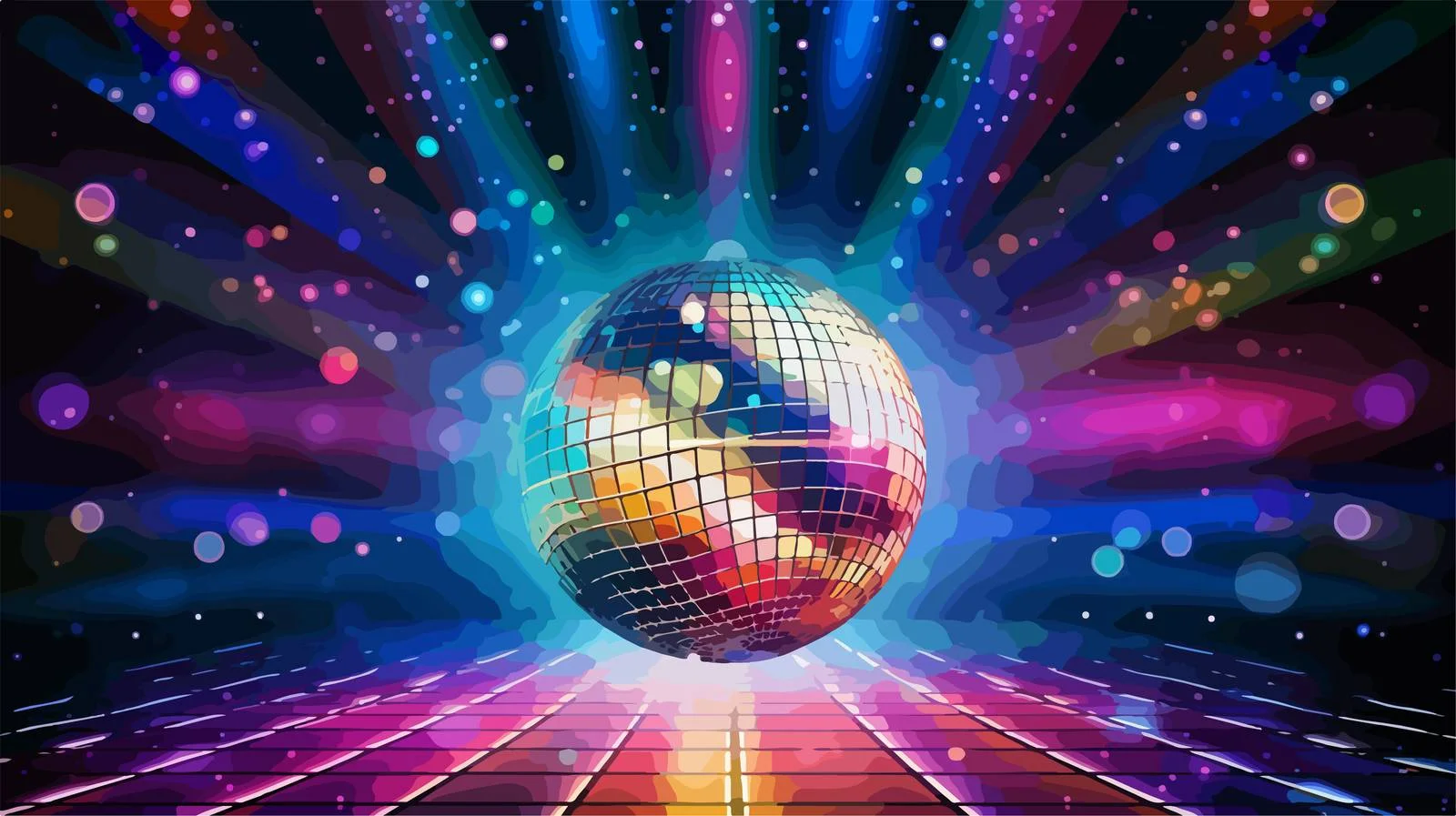 Night Club Disco Ball Reflections — free download from Dotvec