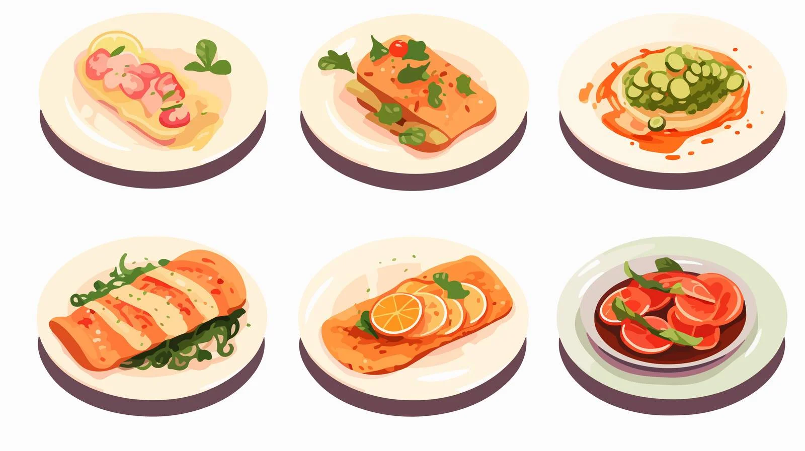 Exquisite Restaurant Dishes Plating Design Inspiration — free download from Dotvec