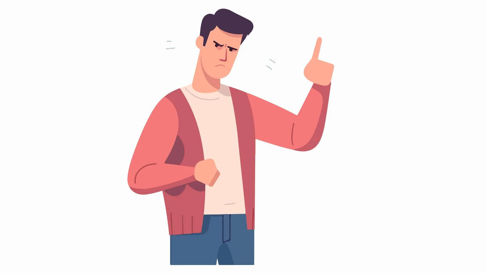 Unhappy man signaling disapproval with thumb down — free download from Dotvec