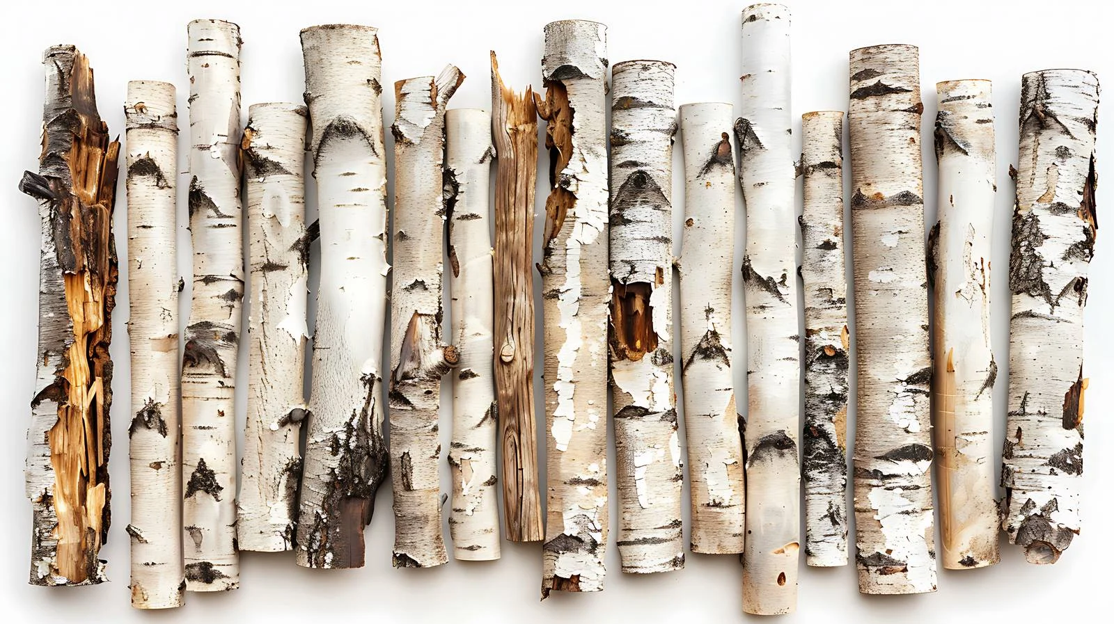 Weathered birch wood board on white — free download from Dotvec