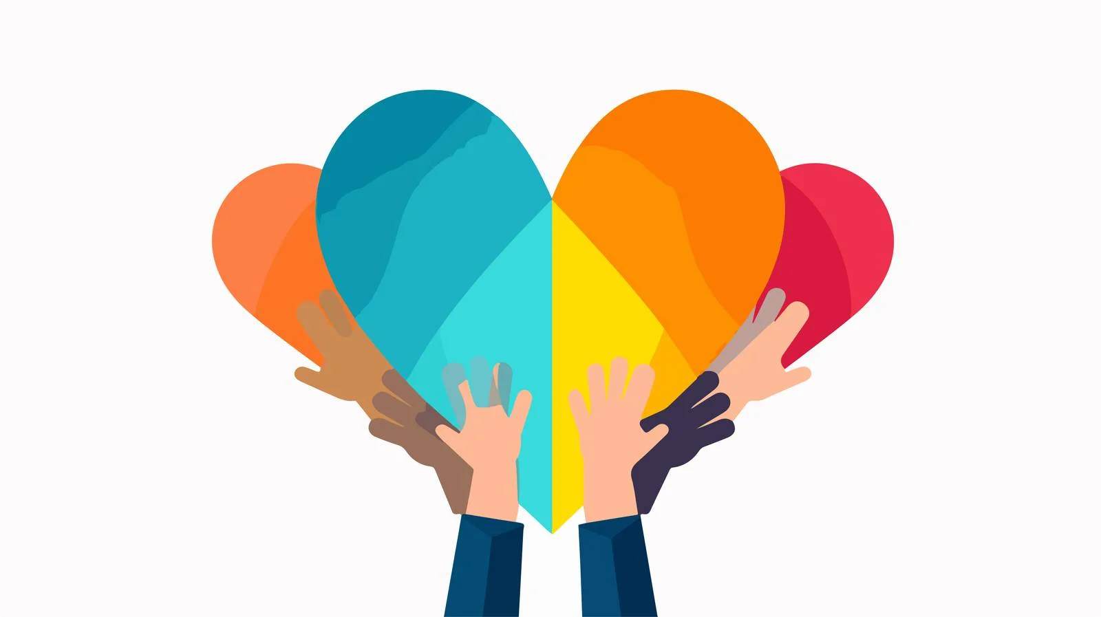 Unity in Diversity: Encircling Heart Symbol — free download from Dotvec