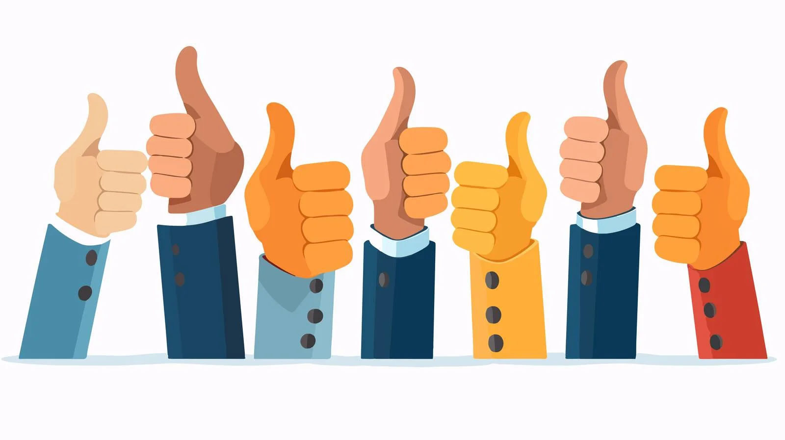 Inclusive Human Thumbs-Up Gestures — free download from Dotvec