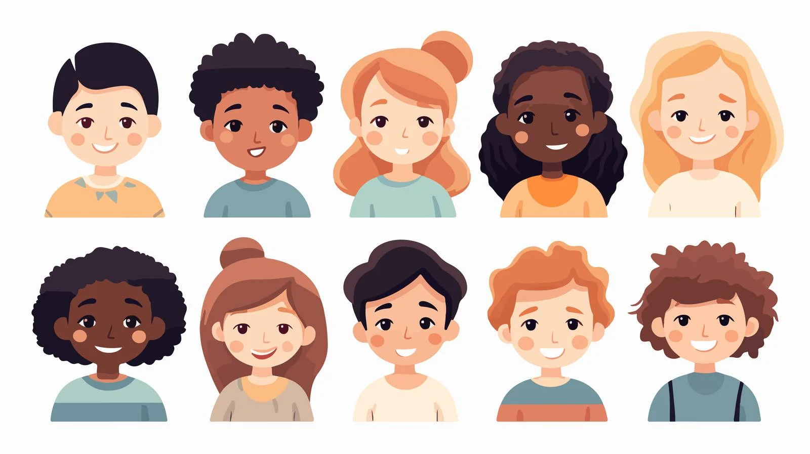 Inclusive Group of Children with Unique Traits — free download from Dotvec