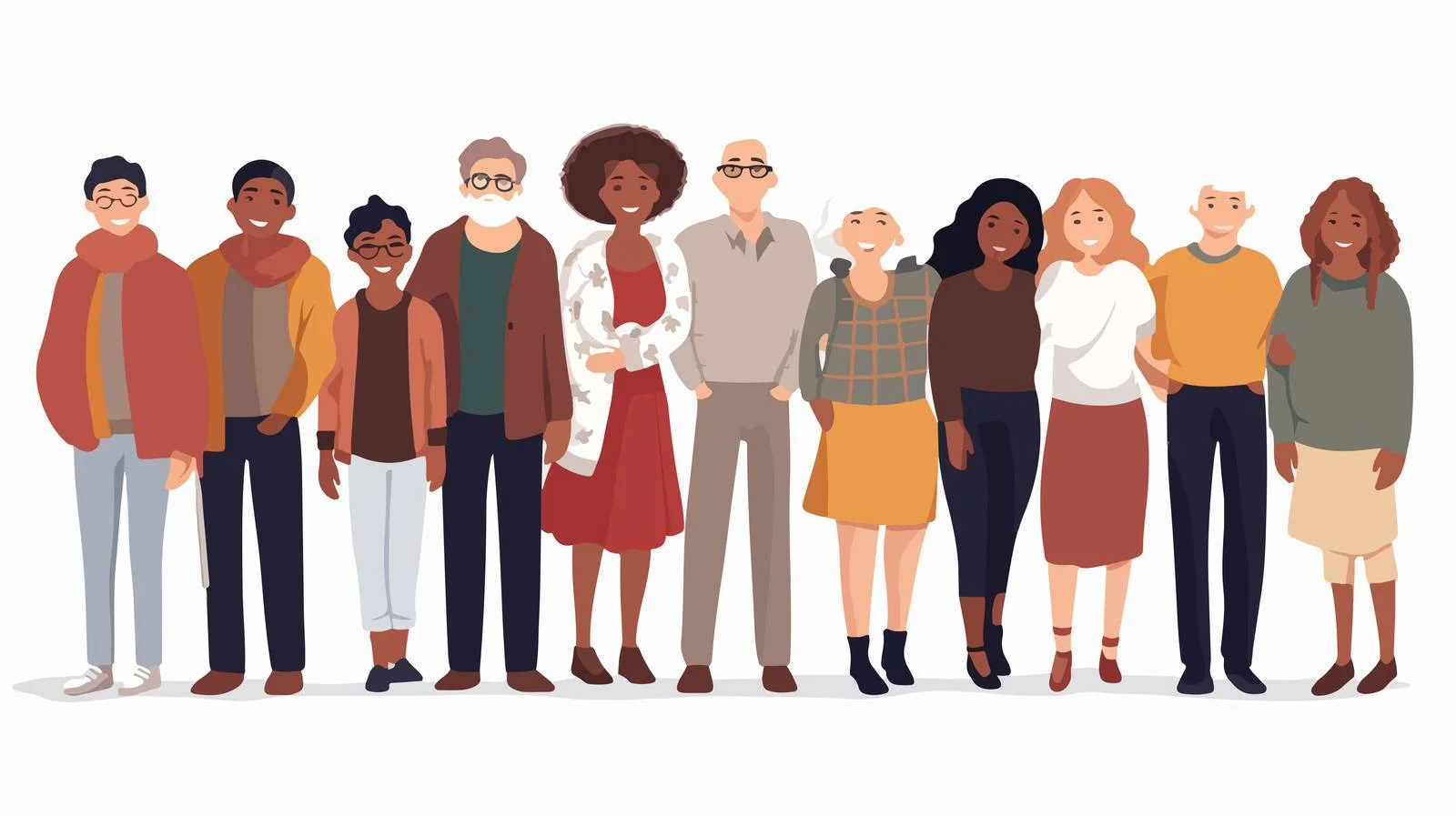 Inclusive Multiracial Group Embracing Diversity — free download from Dotvec