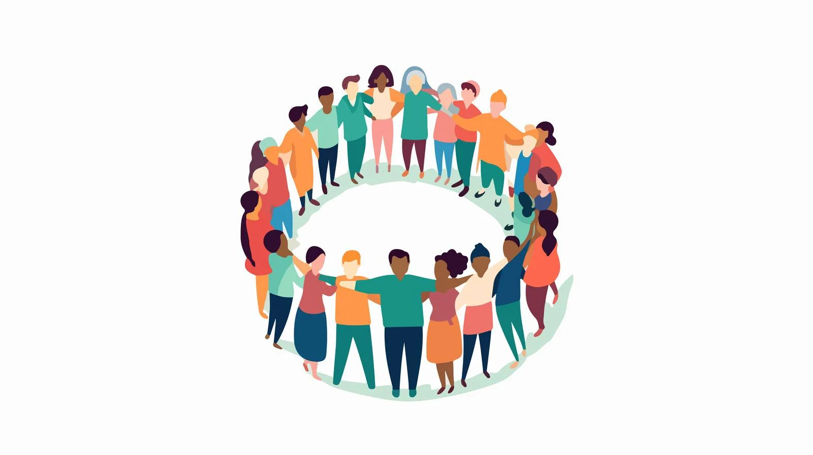 Harmonious Multicultural Circle Embracing Unity Together — free download from Dotvec
