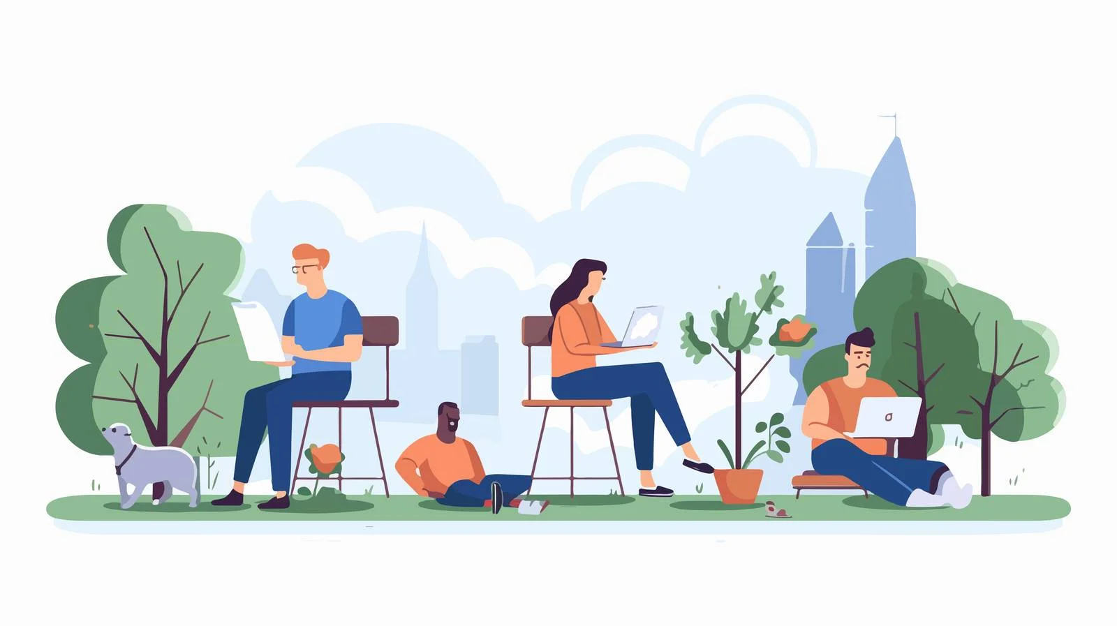 Multicultural Individuals Enjoying Summer Park Together — free download from Dotvec