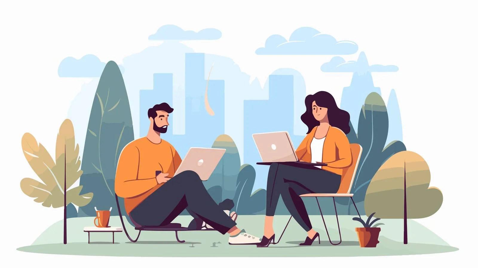 Multiethnic individuals enjoying summer day in park — free download from Dotvec