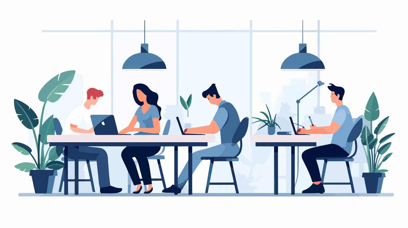 Multicultural Team in Modern Office Setting — free download from Dotvec