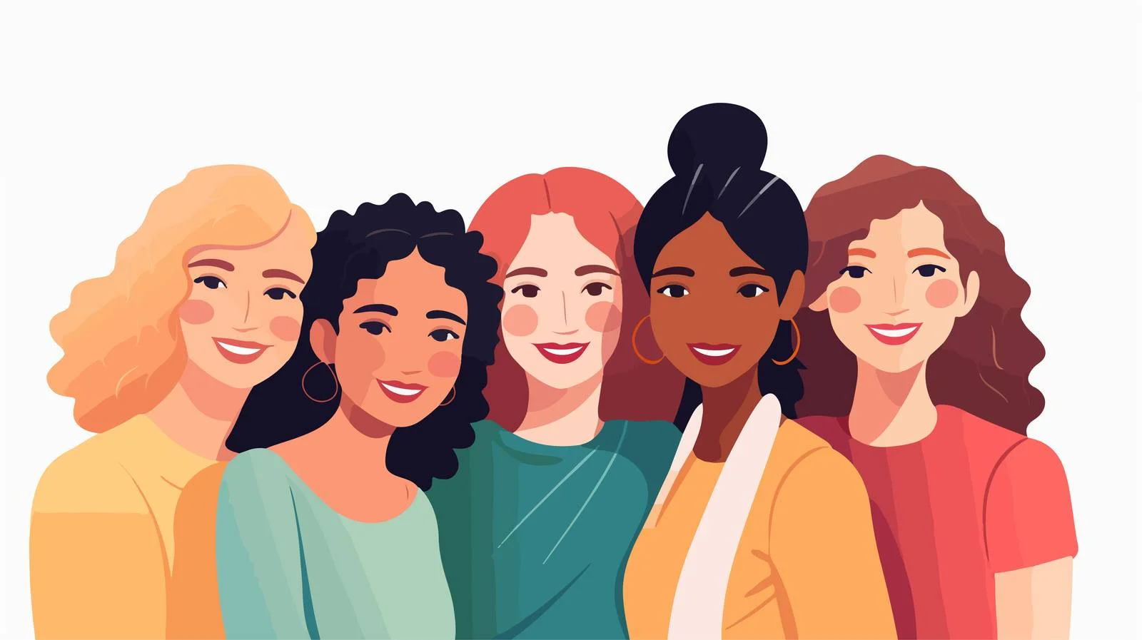 United Women in Diverse Community Portrait — free download from Dotvec