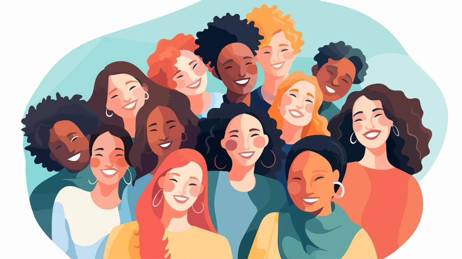 Joyful diverse women pose, friendships shared — free download from Dotvec