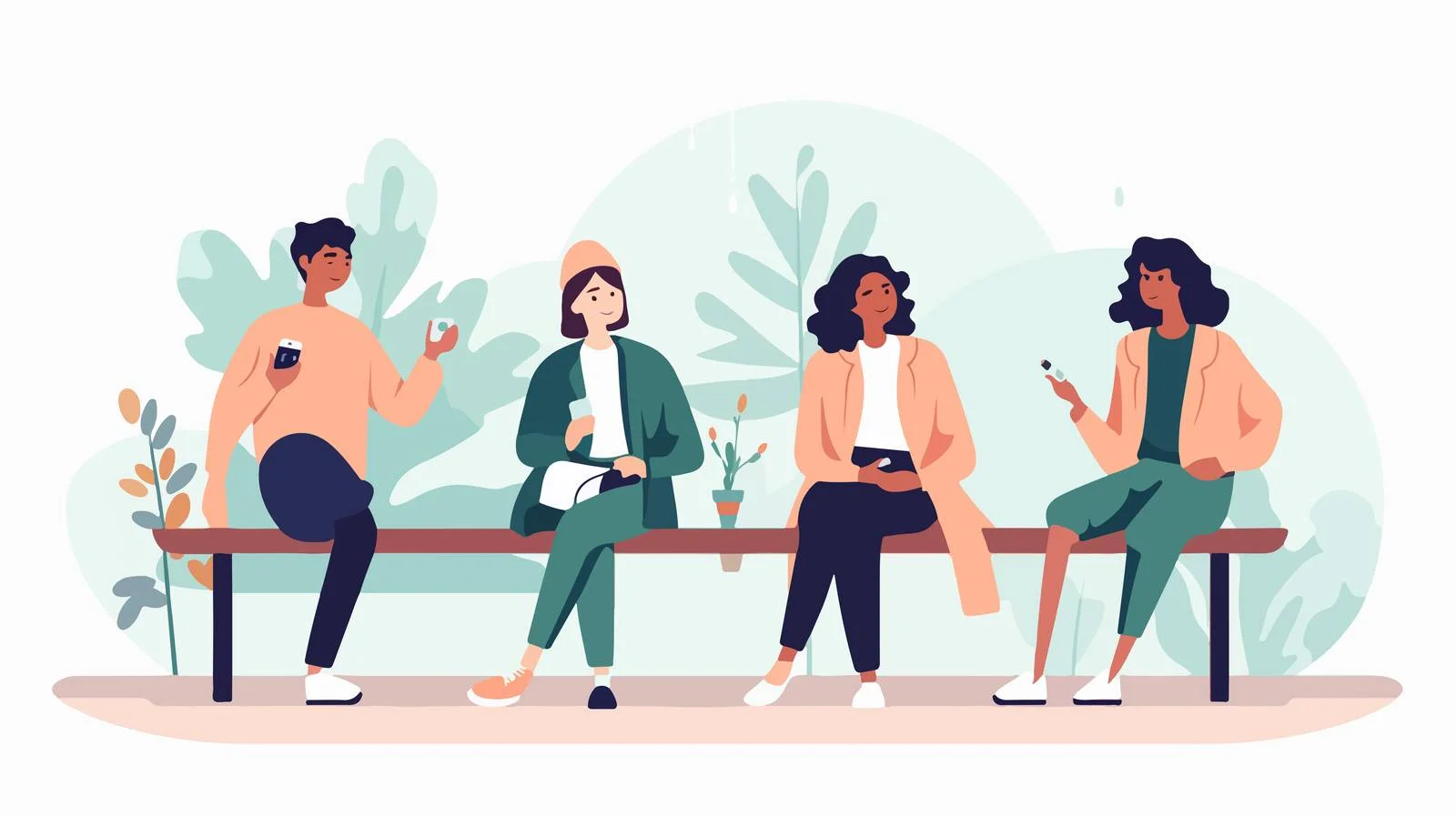 Multicultural group engaging in interactive communication — free download from Dotvec