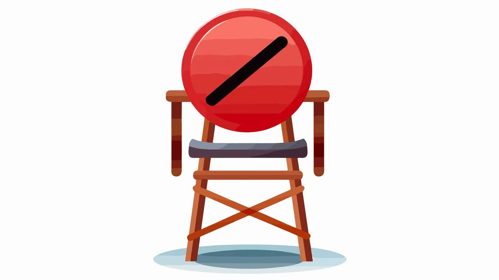 No Sitting Allowed Sign on Chair — free download from Dotvec