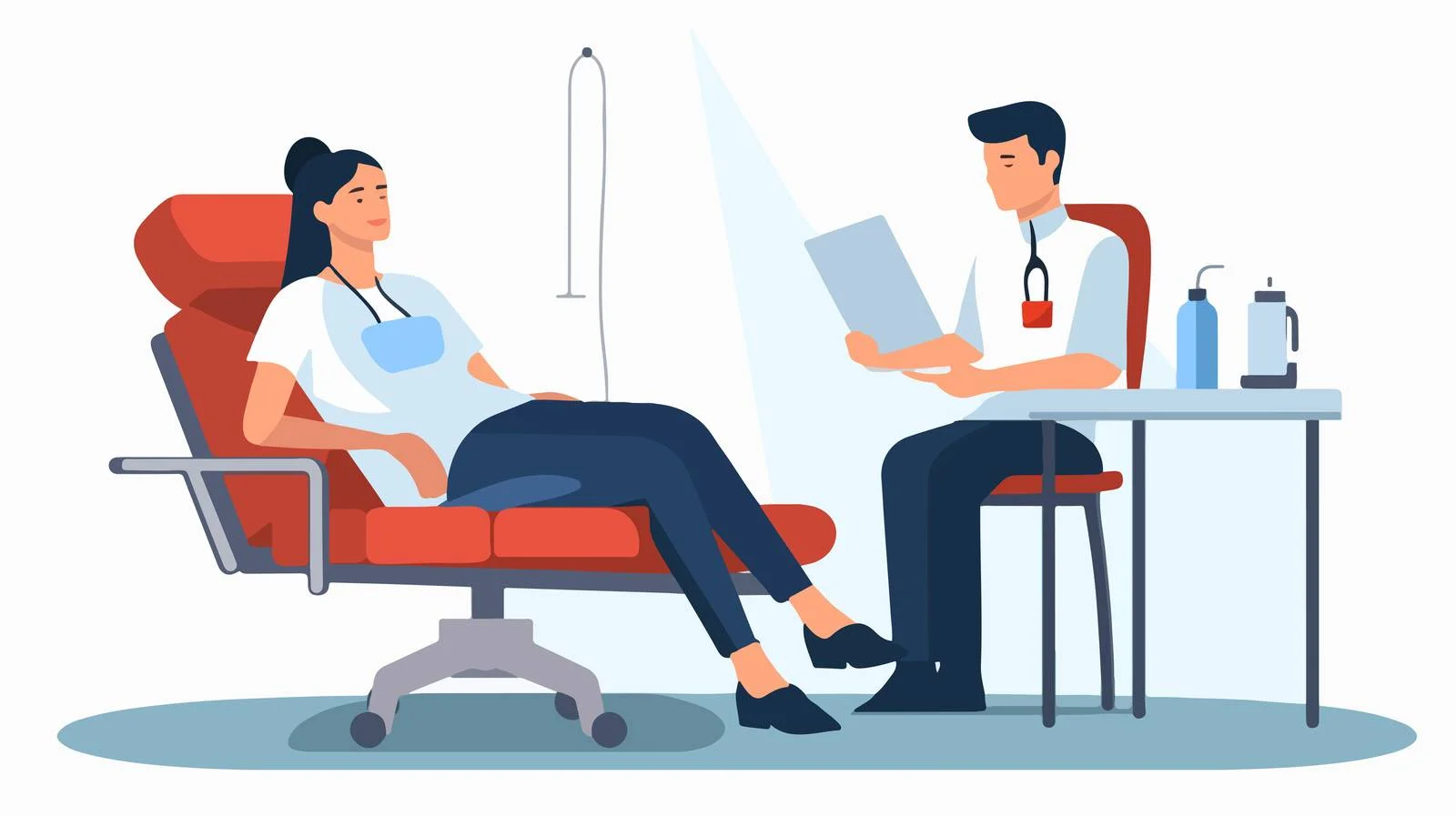 Phlebotomist Drawing Blood from Seated Volunteer — free download from Dotvec