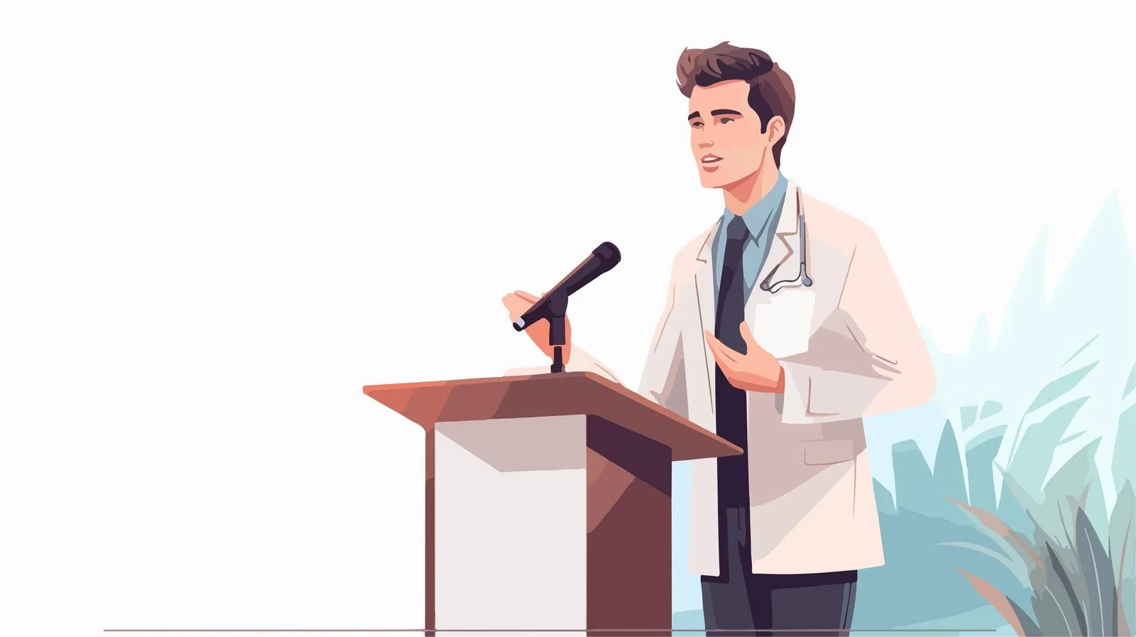 Medical Speaker at Podium - Health Presentation — free download from Dotvec