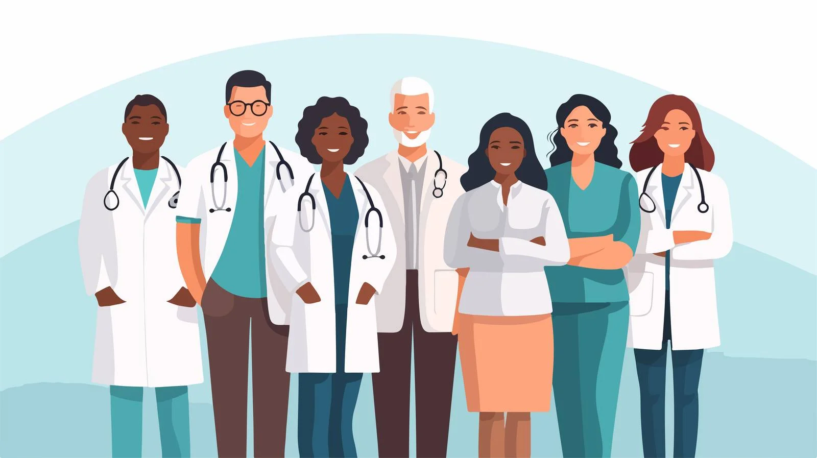 Professional Medical Team Portrait at Hospital — free download from Dotvec