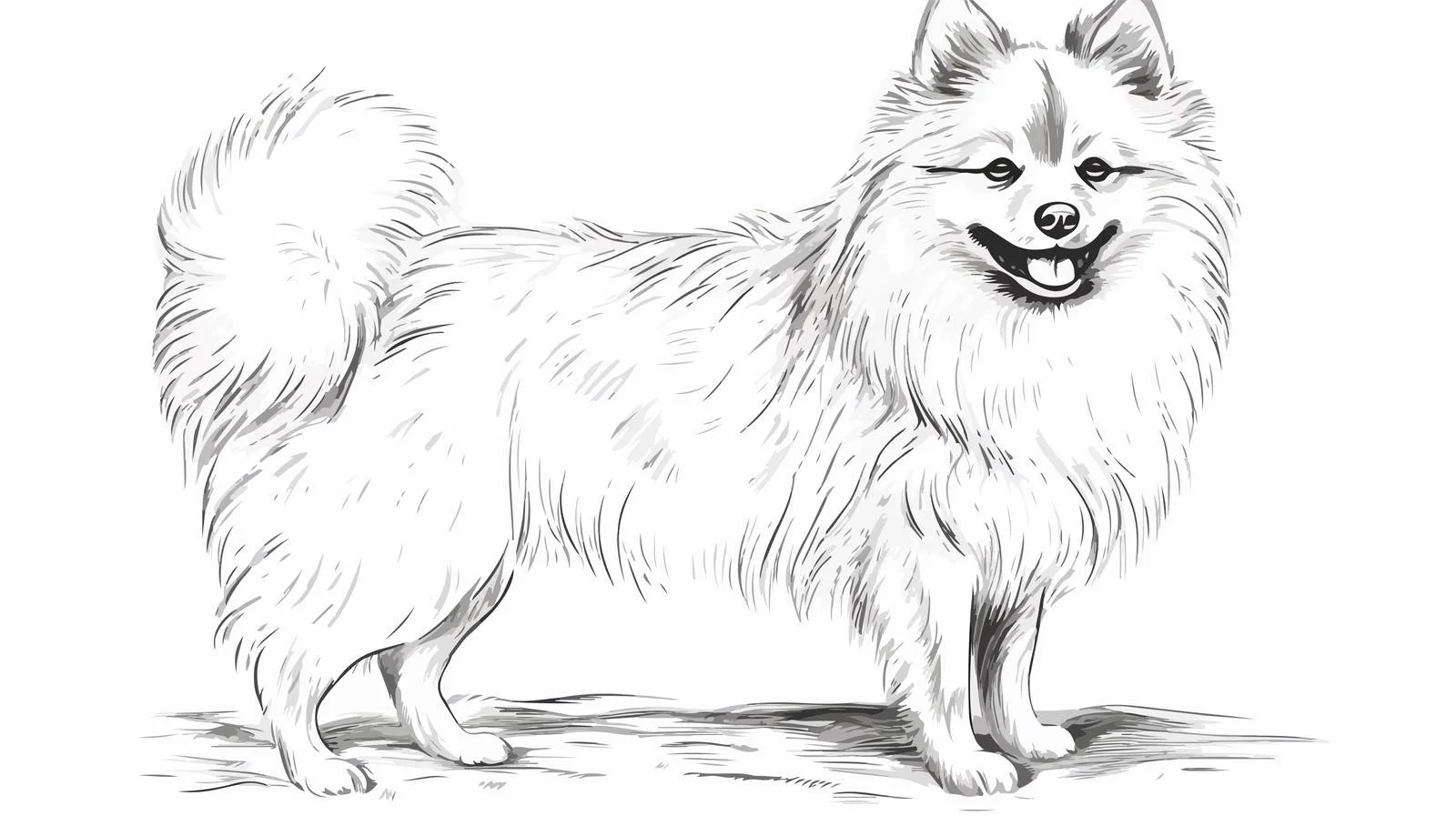 Spitz Engraved Sketch Vector Illustration — free download from Dotvec